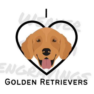 I Love Golden Retrievers vibrant digital design for dog lovers