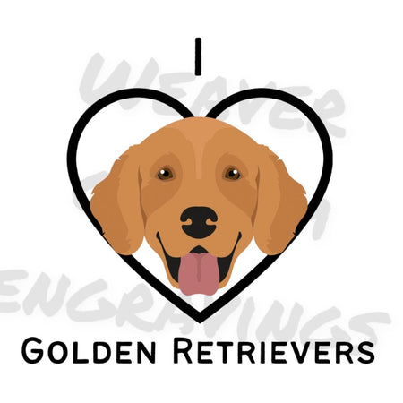 I Love Golden Retrievers vibrant digital design for dog lovers