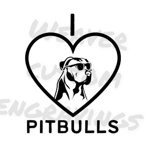 "I Love Pitbulls" advocacy digital design for Pitbull lovers and supporters.