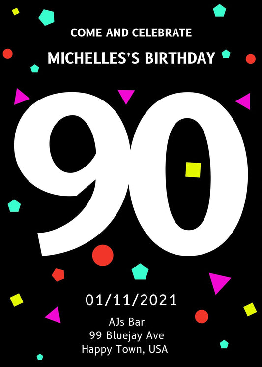 Customize your party invite with our sleek invitation design