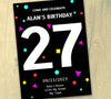 Editable bold birthday invitation template ready for download