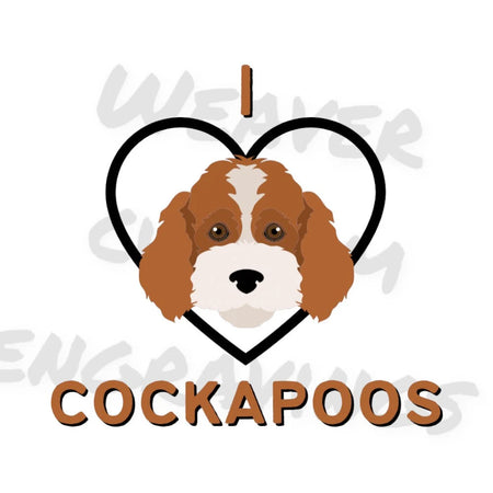 "I Love Cockapoos digital artwork for pet lovers"