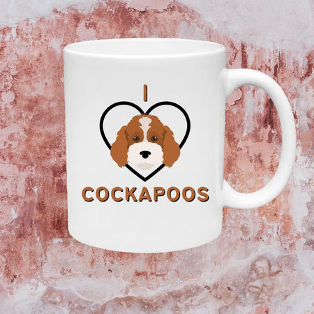 "Customizable I Love Cockapoos graphic for crafting projects"