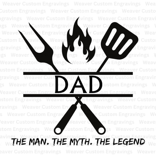 Dad: The Man, The Myth, The Legend Graphic: SVG PNG PDF