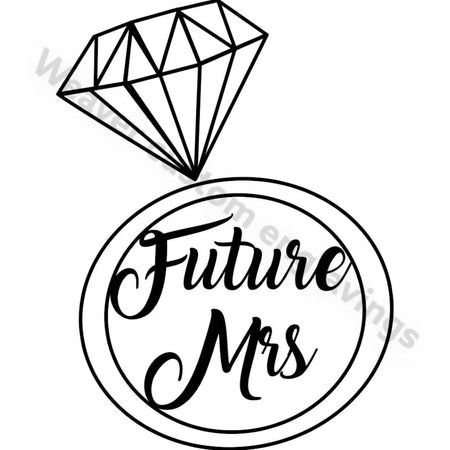 "Elegant 'Future Mrs' graphic for wedding personalization."