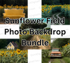 sunflower photo backdrop 5 pack photo bundle PNG & JPEG