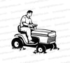 Lawn Tractor Silhouette SVG
