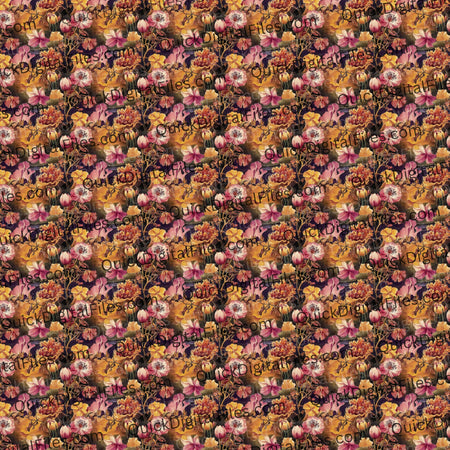 "Endless Repeating Floral Pattern PNG"