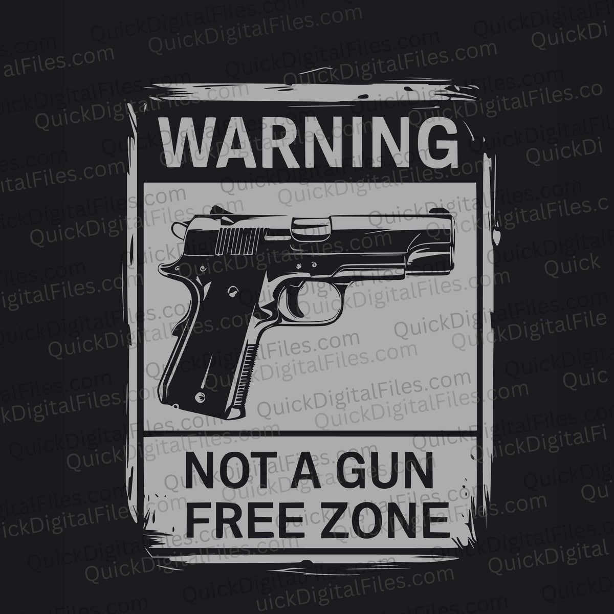 Firearm Warning Sign: Not a Gun Free Zone - Safety Graphic Download ...