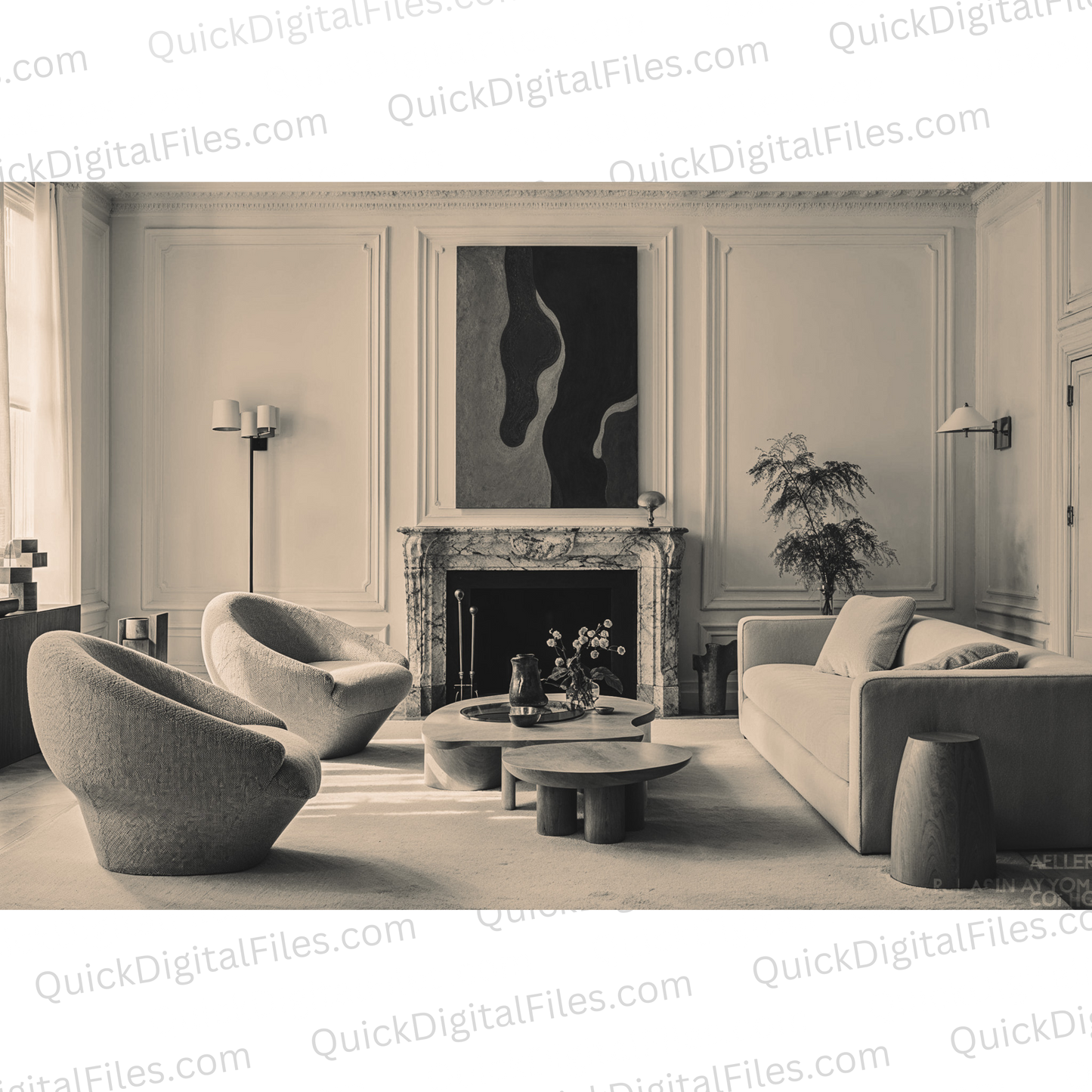 "Interior Magic Black and White Lightroom Preset LRTEMPLATE and XMP file