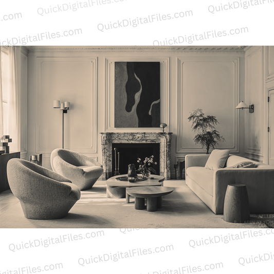 "Interior Magic Black and White Lightroom Preset LRTEMPLATE and XMP file