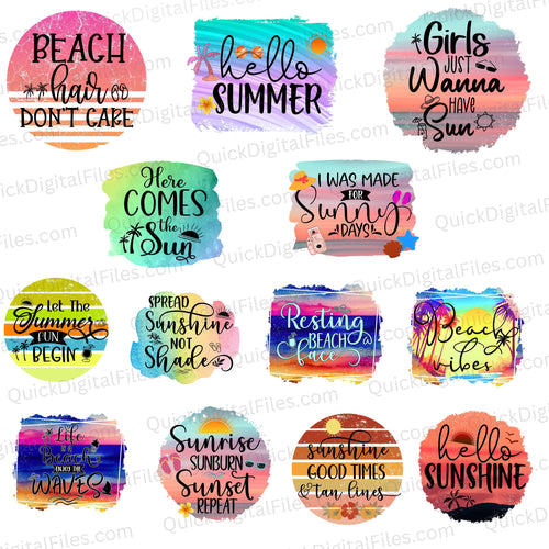 Ultimate Summer Vibes - 13 Image Pack: JPEG