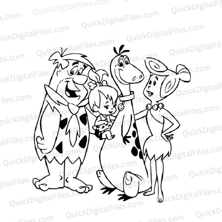 Flintstones Family SVG