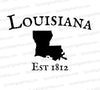 louisiana est 1812 svg png 