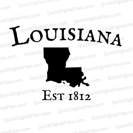 louisiana est 1812 svg png 