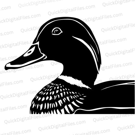 "Black Duck Silhouette SVG, PNG, JPEG"