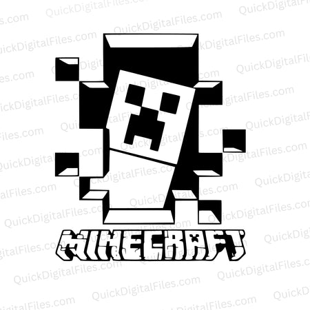 Free Minecraft-themed SVG file download for crafting