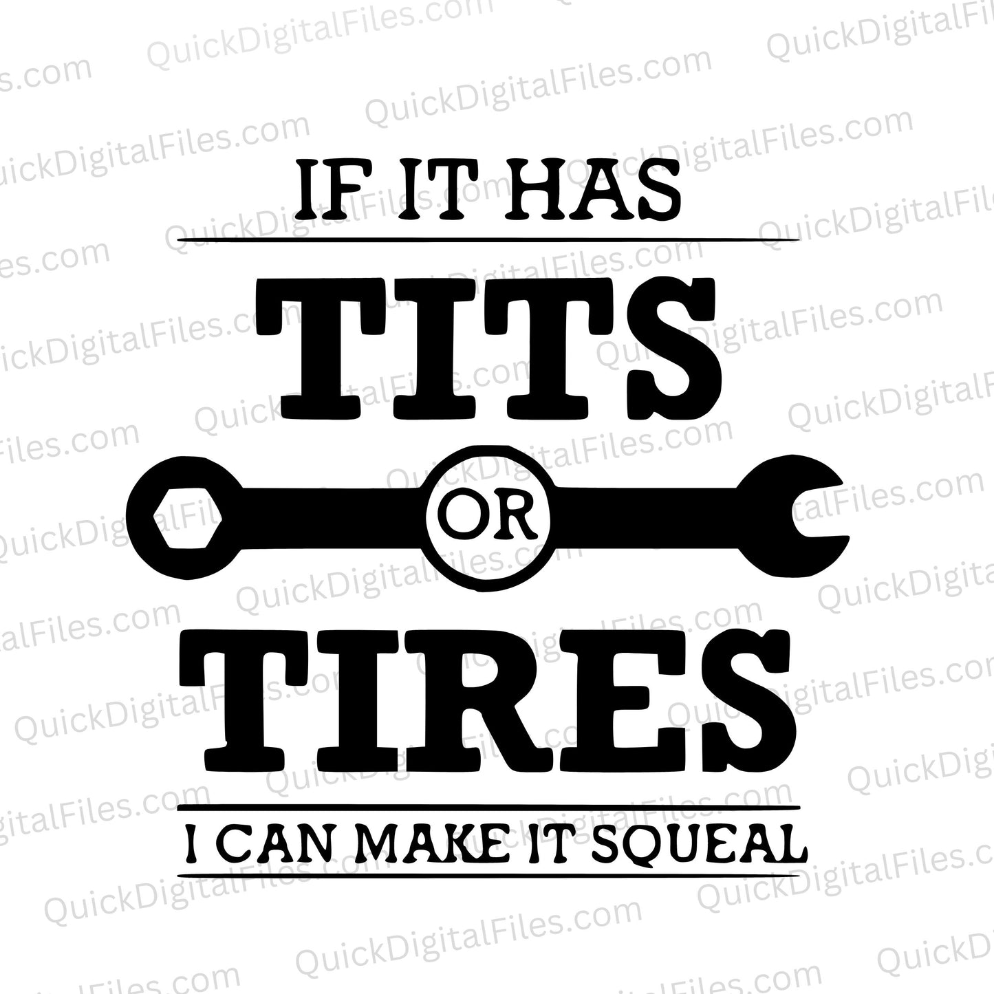 Bold "Tits or Tires" SVG for crafting and DIY projects