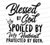 Blessed by God husband protection quote SVG design