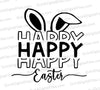 Happy Happy Easter SVG with bunny ears for festive crafts