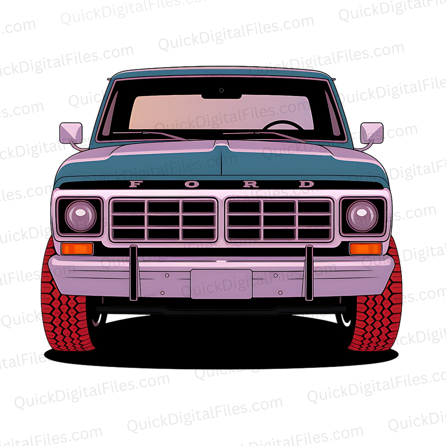 Vintage Truck Clipart | Old Ford Truck PNG with Transparent Background

