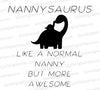 Nannysaurus Dinosaur Silhouette SVG
