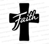 "Faith Cross Graphic in Black and White SVG, PNG, JPEG, PDF"