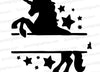 Customizable black unicorn silhouette template in SVG format.