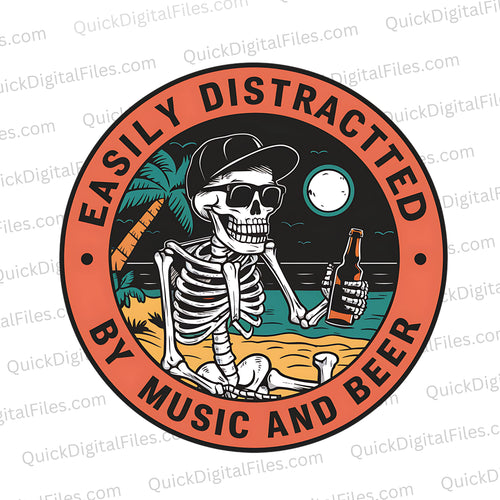 Easily Distracted by Music and Beer: PNG JPEG