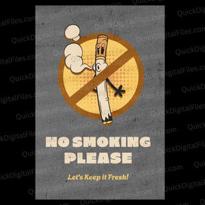 "No Smoking Please" printable sign JPEG
