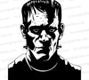 Frankenstein face SVG for Halloween crafting