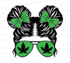 "Cool Girl Cannabis Leaf Sunglasses" Graphic - Fashionable PNG & JPEG