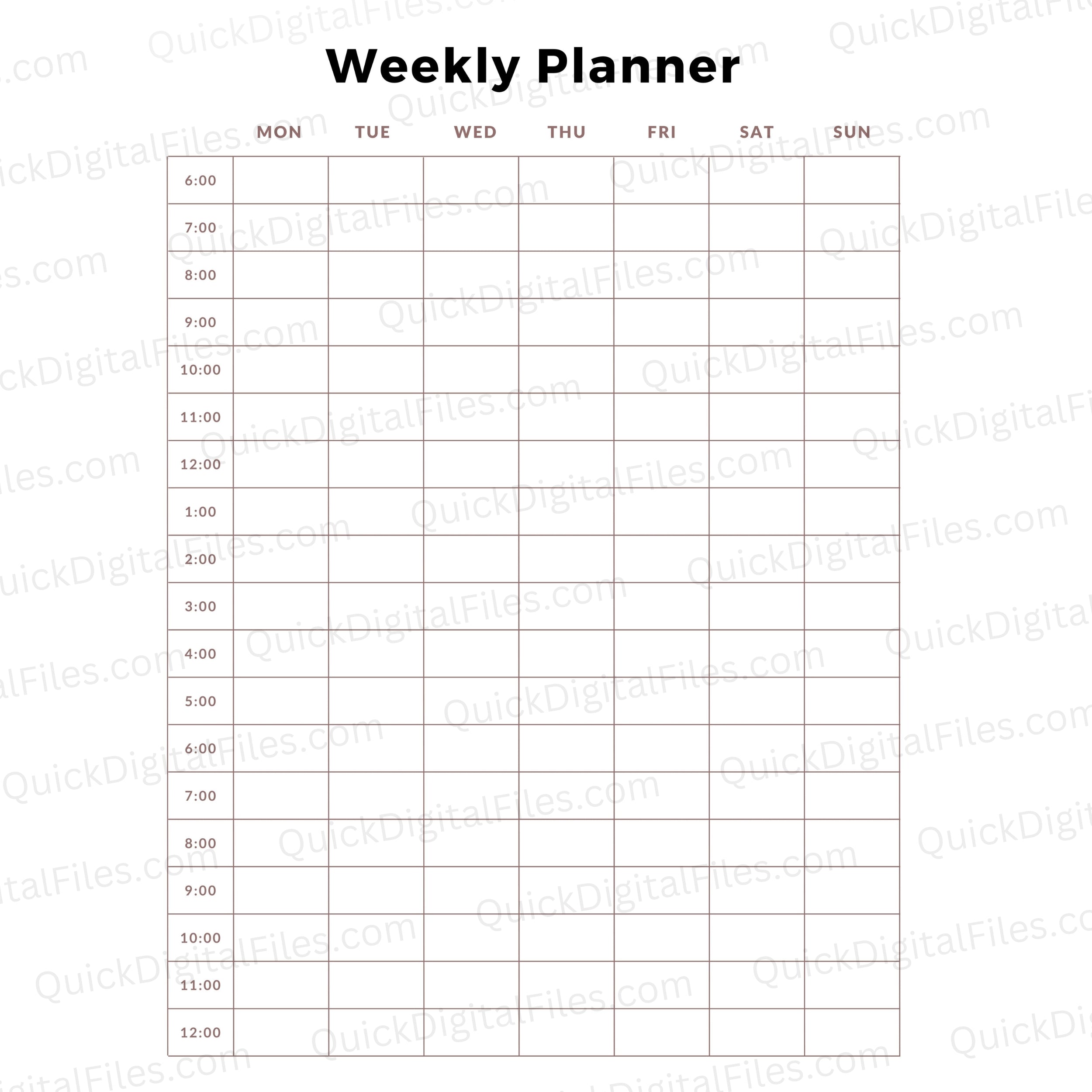 Free Weekly Planner Printable - Organize Your Week Easily – Quick ...