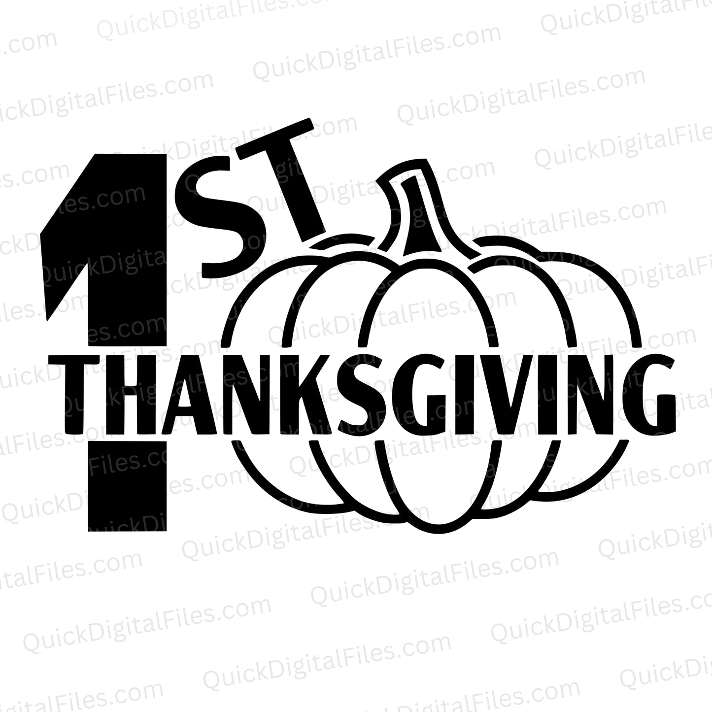 First Thanksgiving SVG | Minimalist Pumpkin Holiday Design