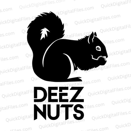 Humorous "Dez Nuts" SVG for posters and prints