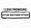 Pronoun-themed humor illustration bundle