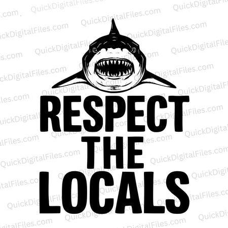  Detailed Shark Conservation Graphic - "Respect the Locals" Download