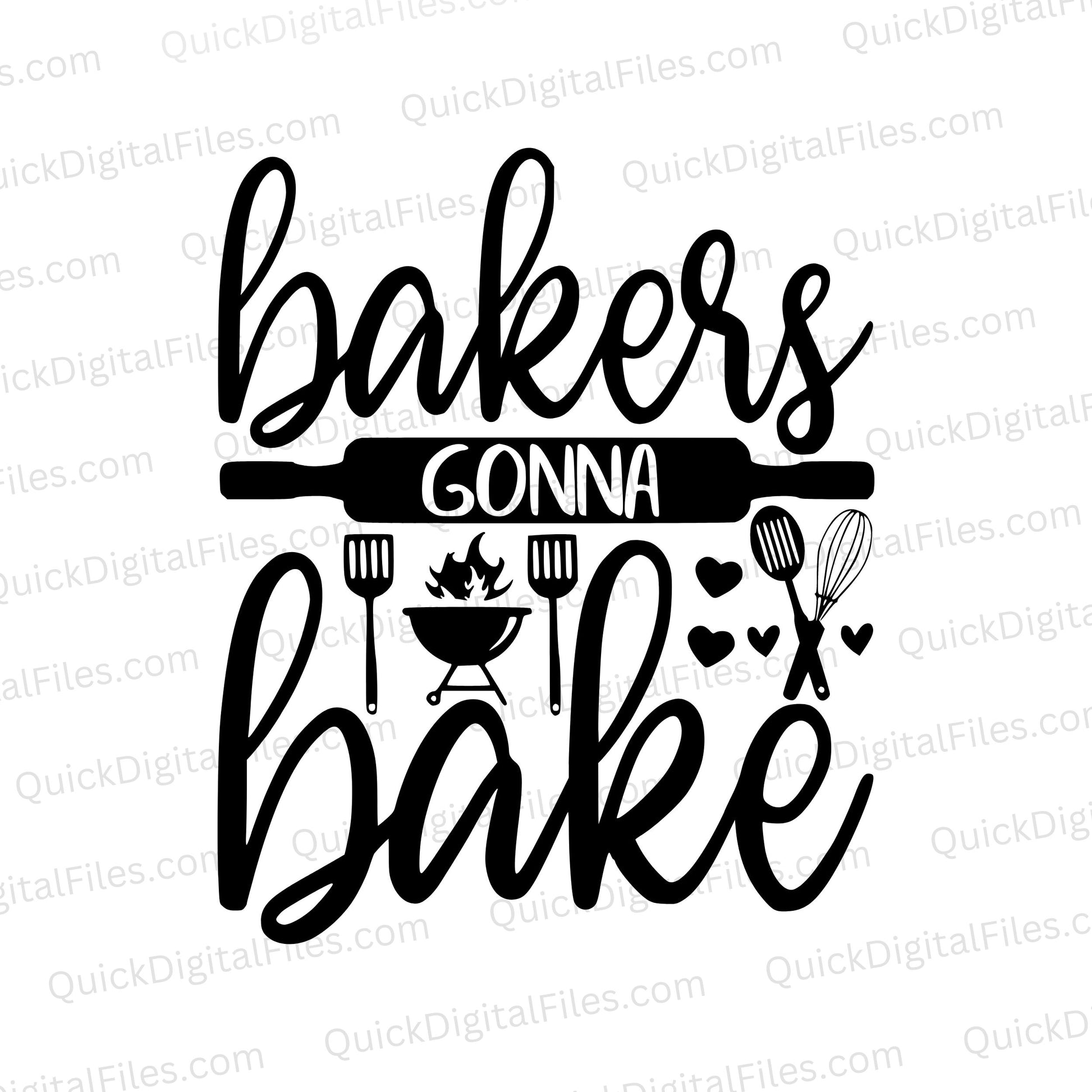 Personalize your baking gear with "Bakers Gonna Bake" SVG design