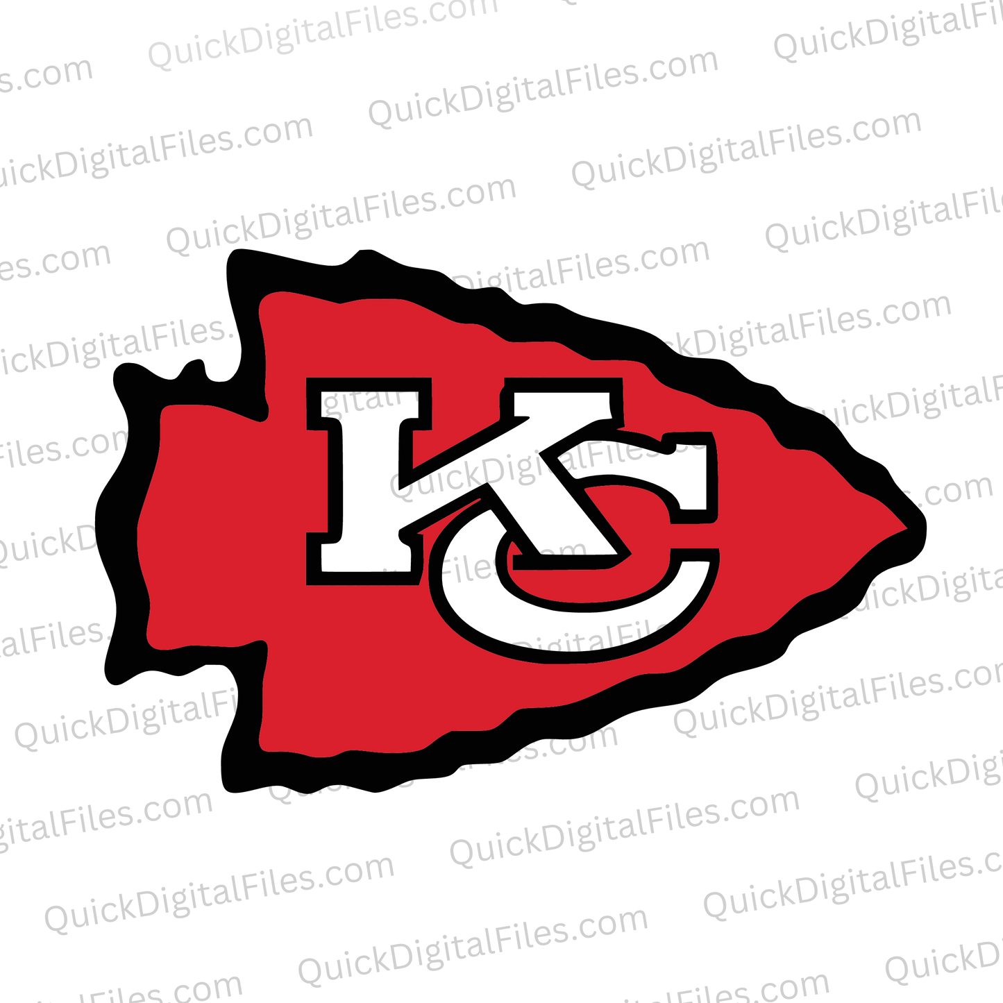 "KC Chiefs-inspired arrowhead logo SVG for fan merchandise."