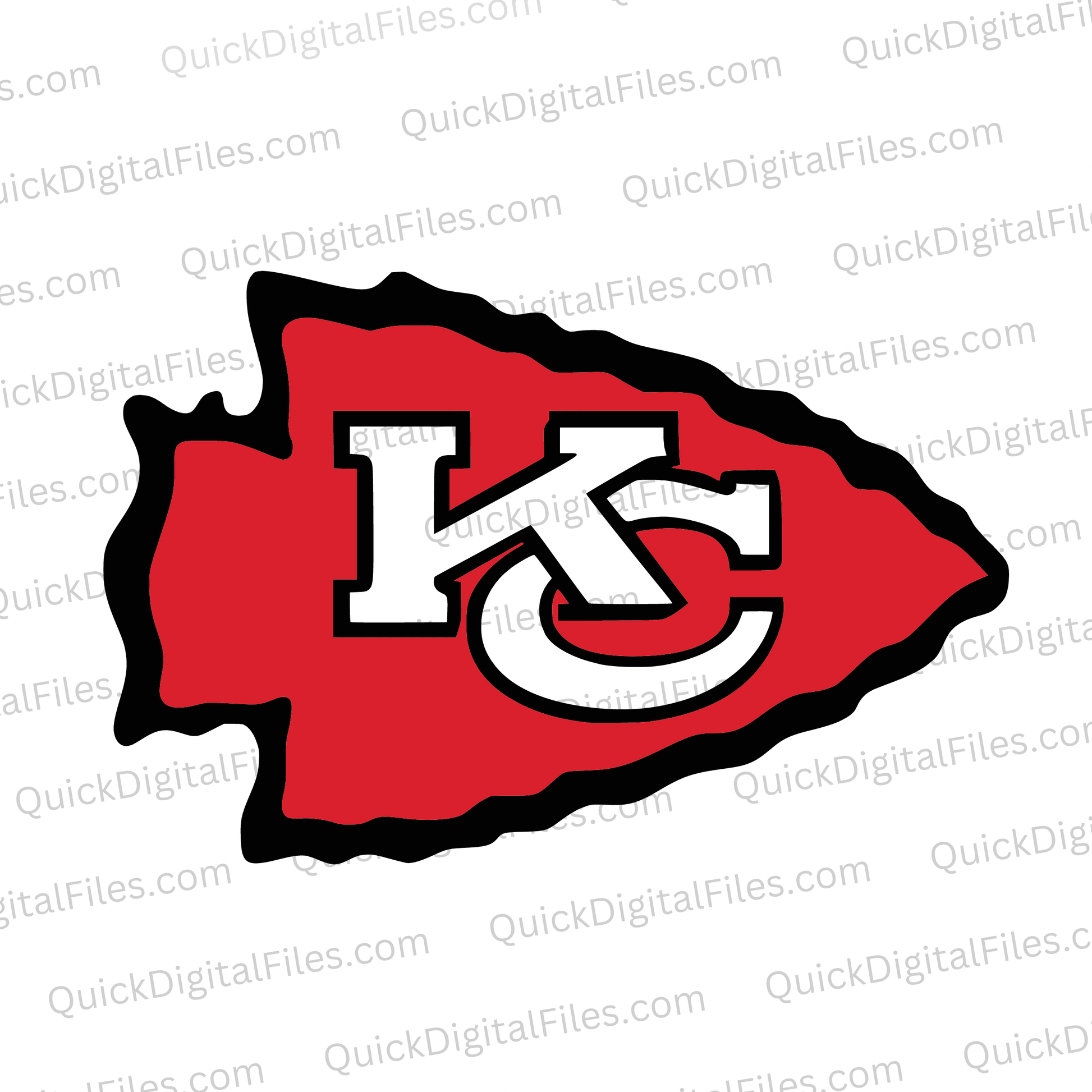 "KC Chiefs-inspired arrowhead logo SVG for fan merchandise."