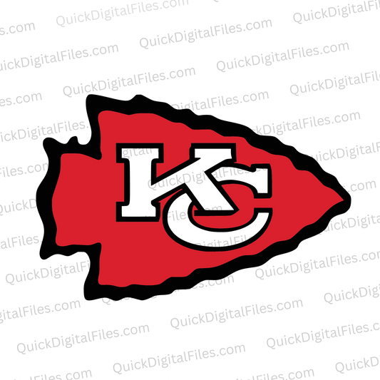"KC Chiefs-inspired arrowhead logo SVG for fan merchandise."