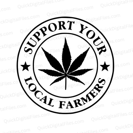 Show your support for local cannabis farmers with this sleek design