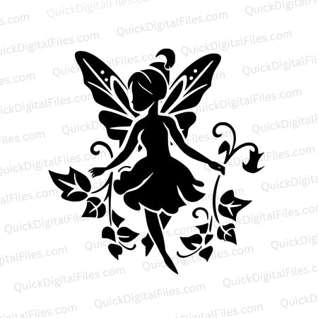 "Graceful Fairy Flowers" SVG for enchanting personalized gifts and apparel.