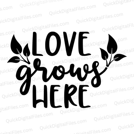 Inspirational love-themed SVG for personalized home and garden crafts.