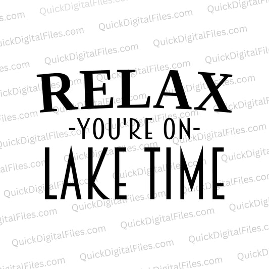Lakeside living inspired SVG graphic in elegant black and white.