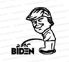 Political humor SVG with Trump peeing on Biden illustration.