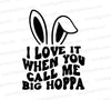 "Big Hoppa" bunny ears SVG for Easter crafts