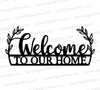 Welcome Sign SVG with Leafy Branch Design
