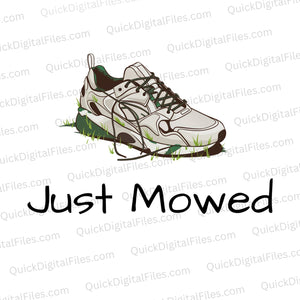 Just Mowed Sneaker Graphic PNG
