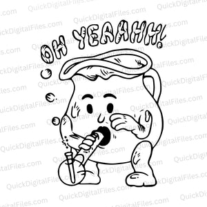 "Kool-Aid Man Hits the Bong Cartoon Illustration - Digital Download" svg png jpeg pdf